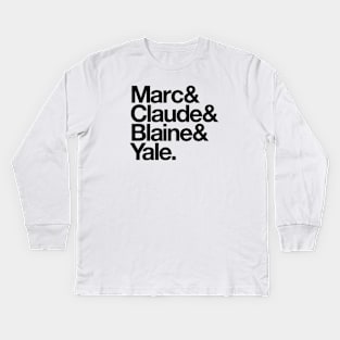 WED Fab Four - Marc Claude Blaine Yale Kids Long Sleeve T-Shirt